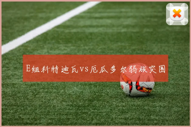 E组科特迪瓦vs厄瓜多尔弱旅突围